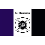 Firefighter Mourning Flag - Nylon - 3x5 ft