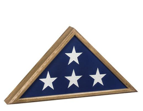 Flag Case - Veteran - Oak finish - for 5 x 9.5 ft flag