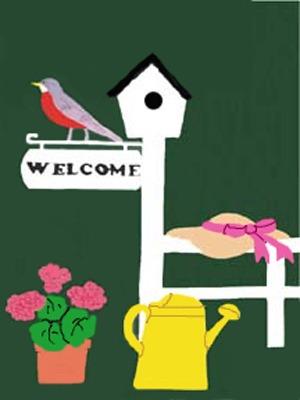 Welcome Spring Planting Flag on Hunter - 3 x 4.5 ft