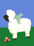 Spring Lamb Flag on Colonial Blue - 12 X 18 in