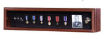 Flag Case - Medal Display Case - Walnut finish - 26" x 6" x 4.5"