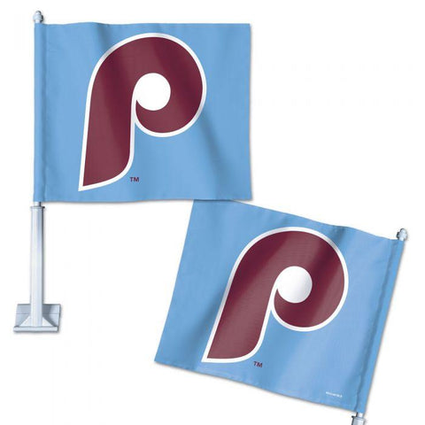 Phillies - Car Flag - 11.75 x 14 inch Poly - Cooperstown - arrives approx 2/29