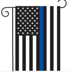 Thin Blue Line U.S. Flag - poly printed - 12.5 x 18 in