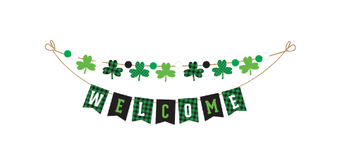 Shamrock String Banner - Burlap – The Flag and Sign Place