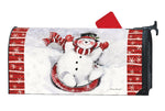 Sledding Snowman MailWraps® Mailbox Cover