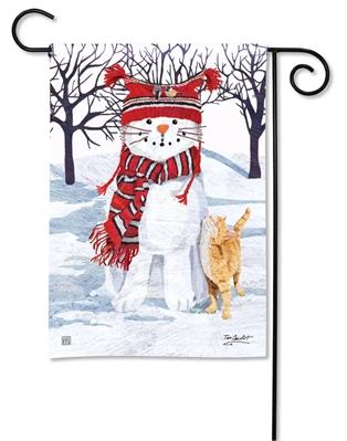Snow Cat BreezeArt® Flag - 12.5 x 18 in