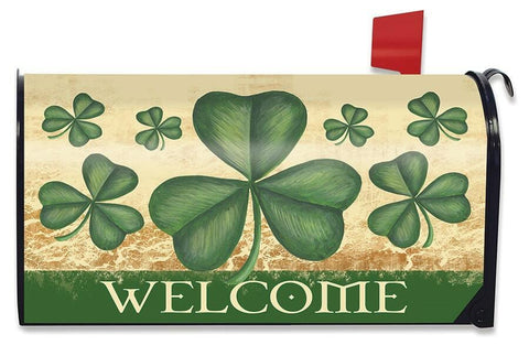 Shamrock Welcome Mailbox Cover