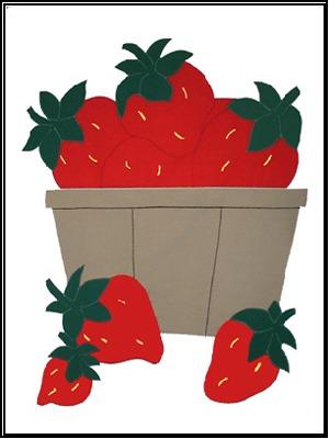 Strawberries Flag on White - 3 x 4.5 ft