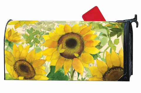 Gathering Sunflowers MailWraps® Mailbox Cover