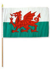 Wales Stick Flag - 12 X 18 inches